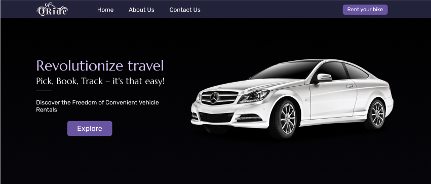 QRide – Vehicle Rental Website